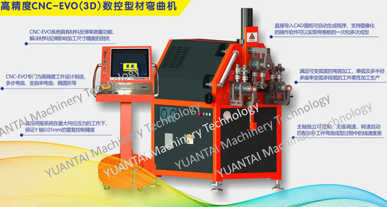Metal Tube Rolling Pipe Bending Machine PLC  Control Full Mechanical Drive